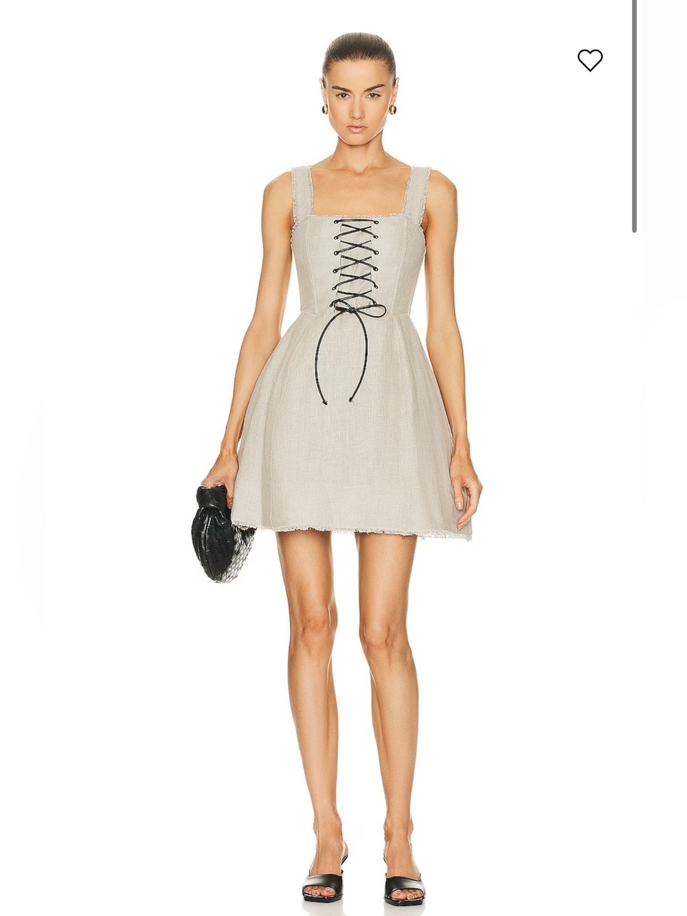STAUD Mini Sutton Linen Dress SIZE 6